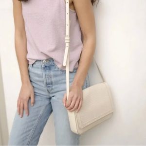 Nisolo Clara crossbody in woven bone